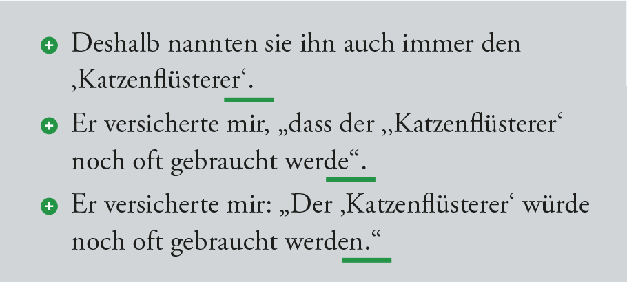 An- und Abführungszeichen Typografie