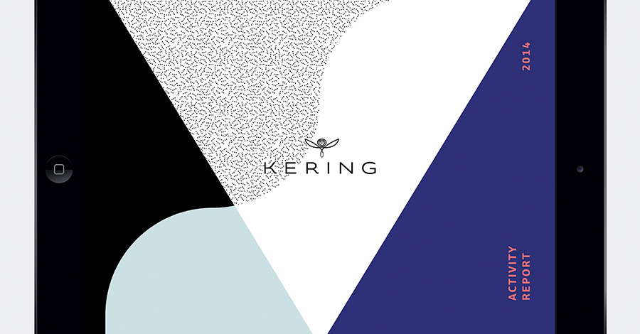 Tablet App des Kering Geschäftsberichts