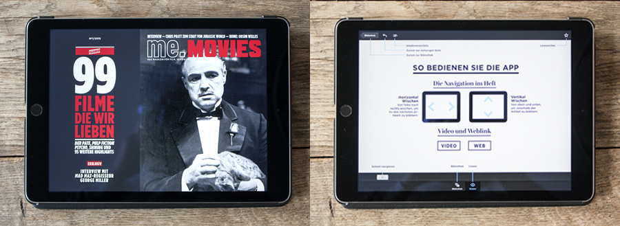 App-Magazin Me.Movies für Tablet