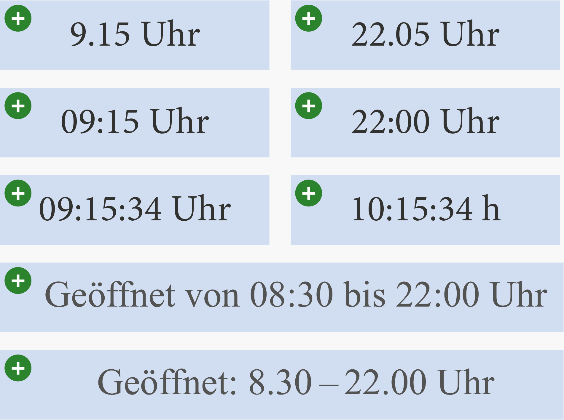Schreibweisen von Zeitangaben in der Typografie mit InDesign