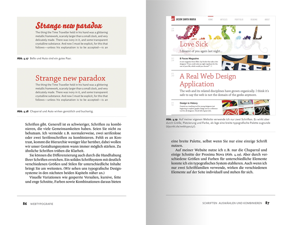 Beispielseite aus Webtypografie: Schriften von  Jason Santa Maria