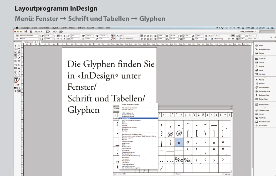 Anführungszeichen in InDesign setzen