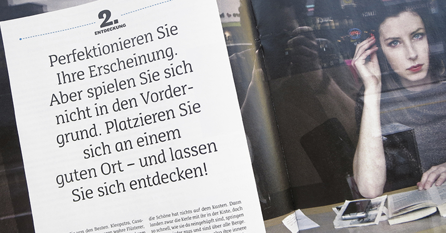 Axialer Zeilenfall in der Stuttgarter Opernzeitung