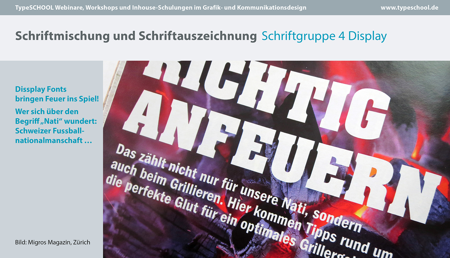 Typografische Schriftauswahl für Werbung. Magazin. Flyer