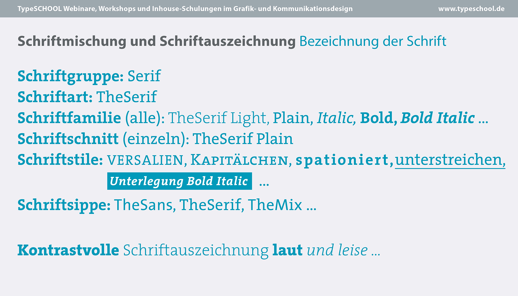 Wie heißt die Schrift?