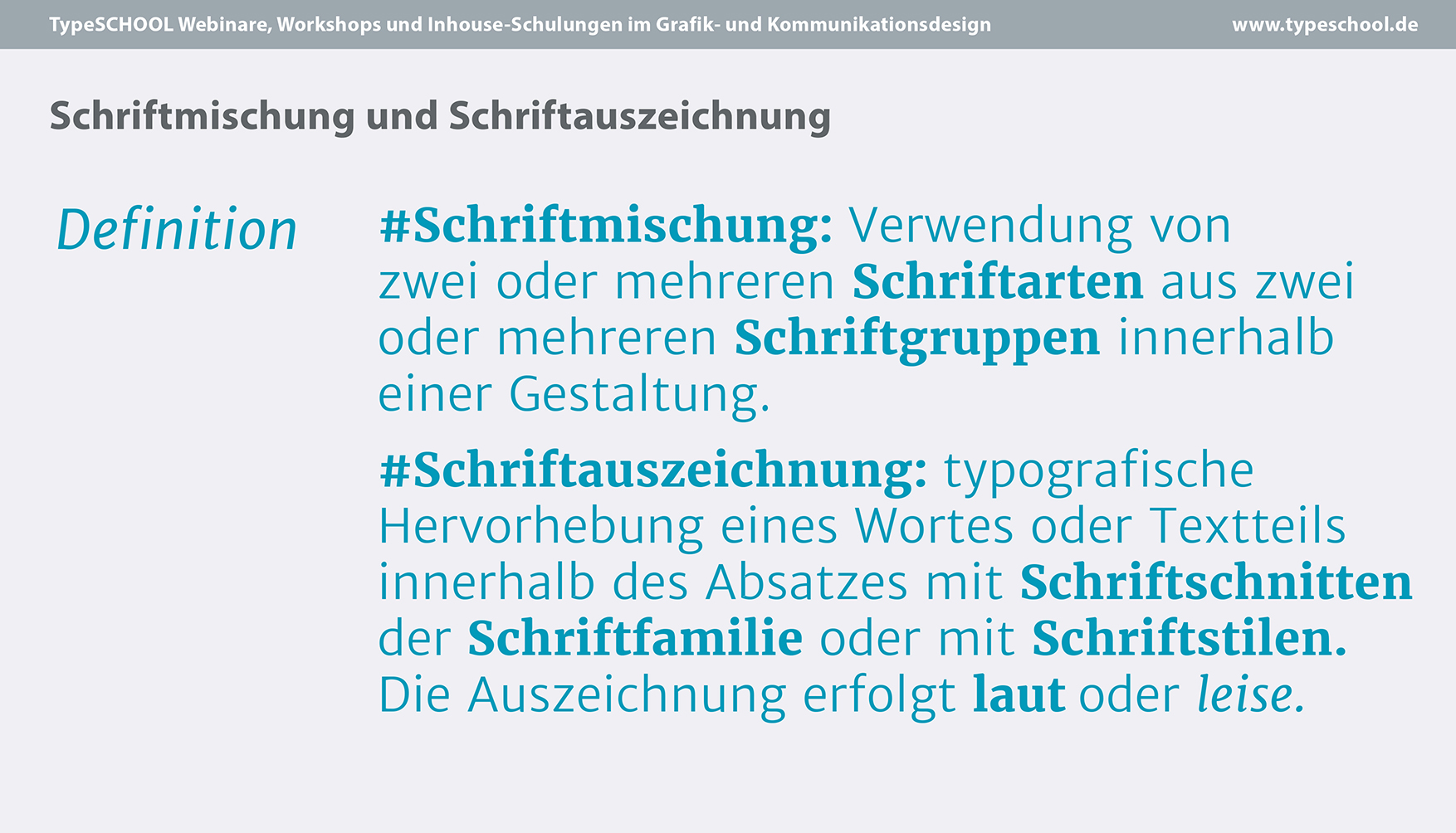 Gestalten mit Schrift