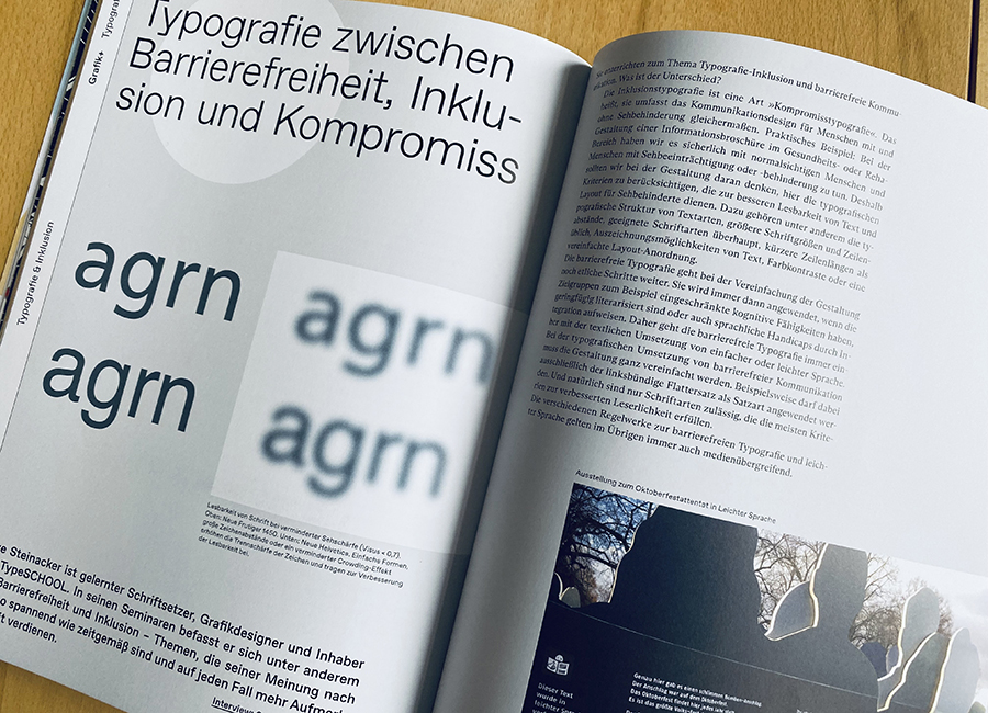 Blogbeitrag Information zu barrierefreier Typografie