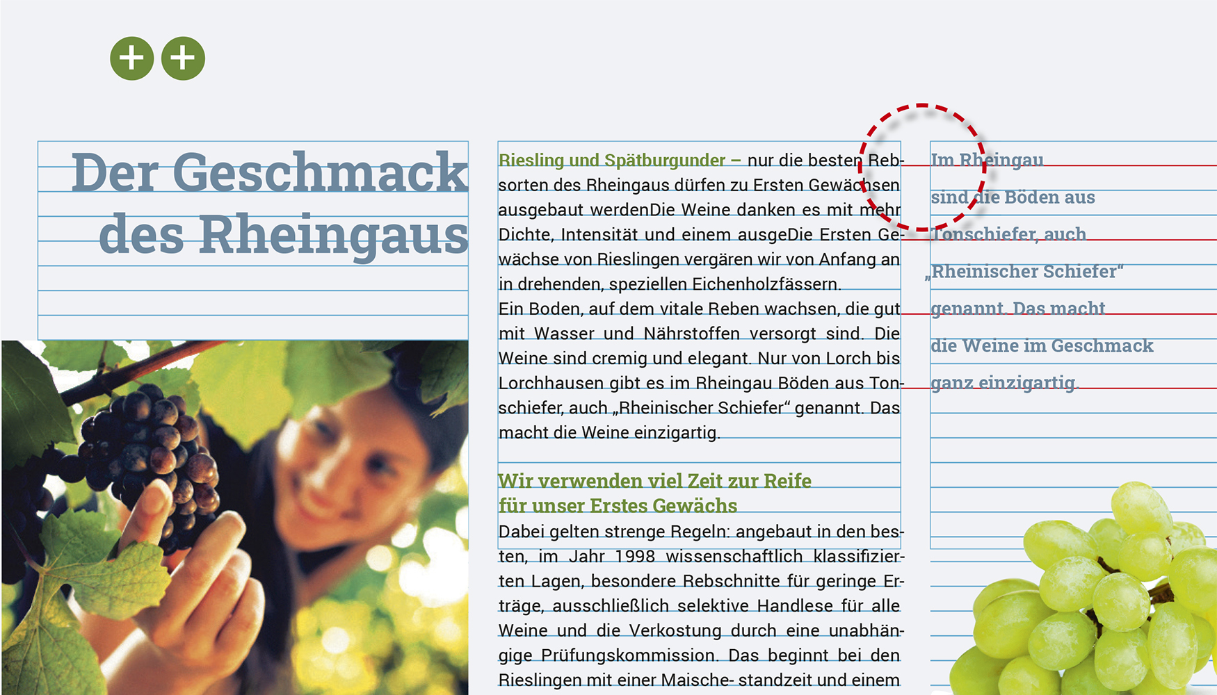 Alinierender Zeilenabstand ordnet das Satzbild.