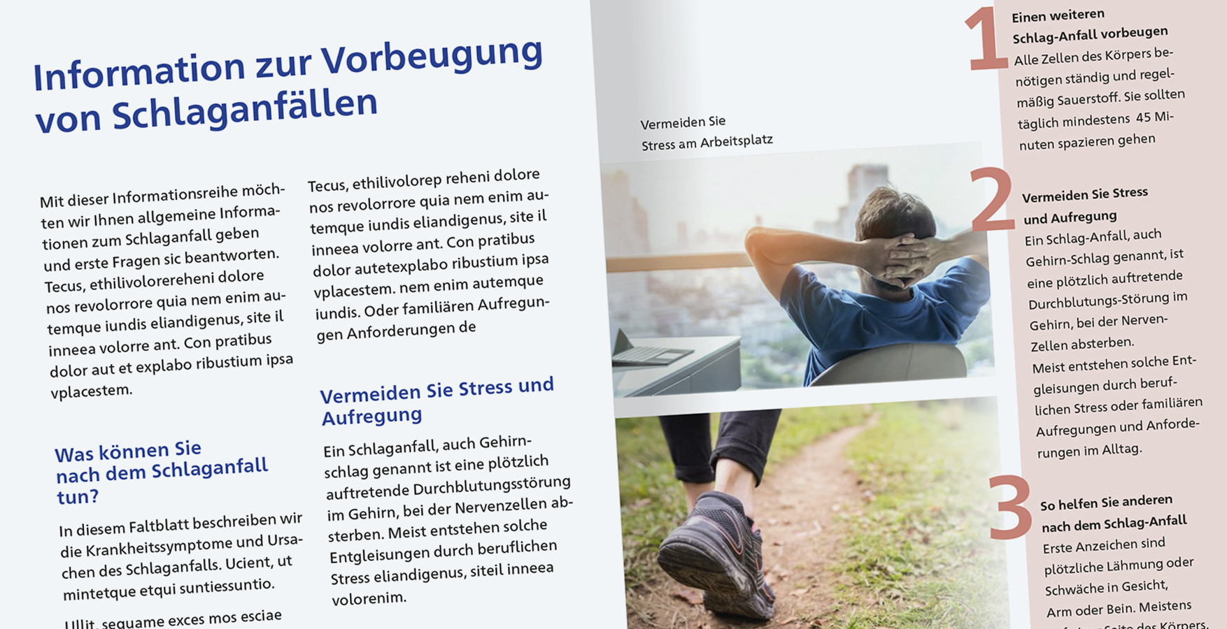 Typografisches Element Layoutanordnung für sehbehindertengerechte Gestaltung.